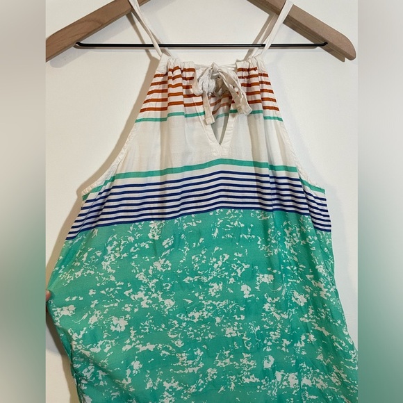 prAna Parisol Midi Dress Aqua Canopy Sleeveless Halter Size Medium Sundress - Picture 5 of 14